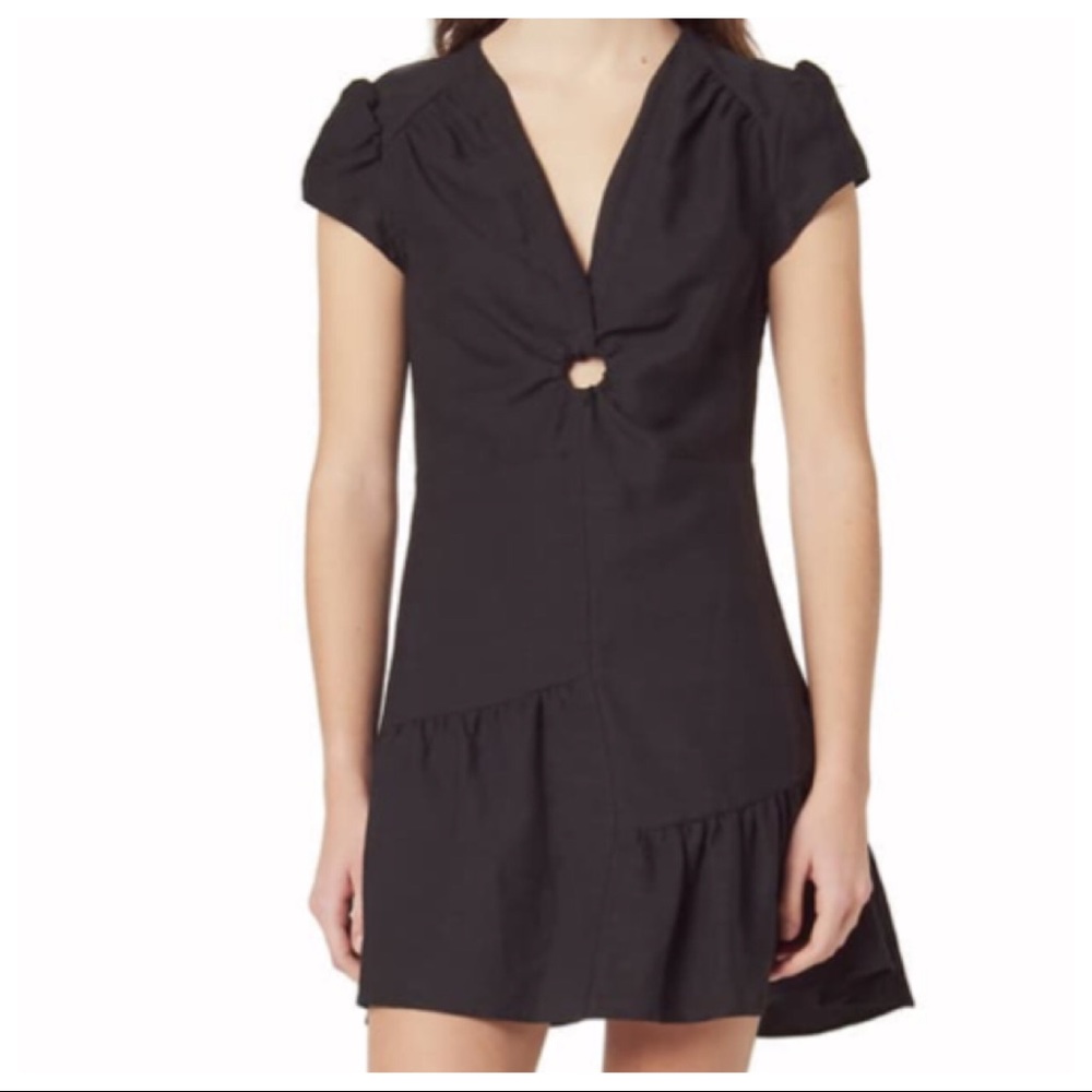 Sandro Ronald Ruffled Twill Mini Dress - Picture 6 of 8